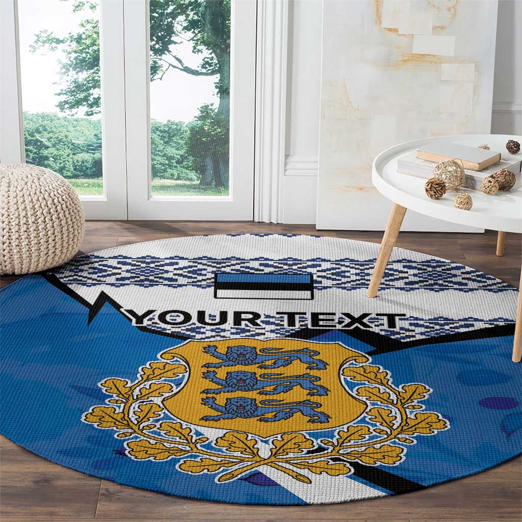 Estonia Coat of arms Personalized Round Carpet Eesti riigivapp