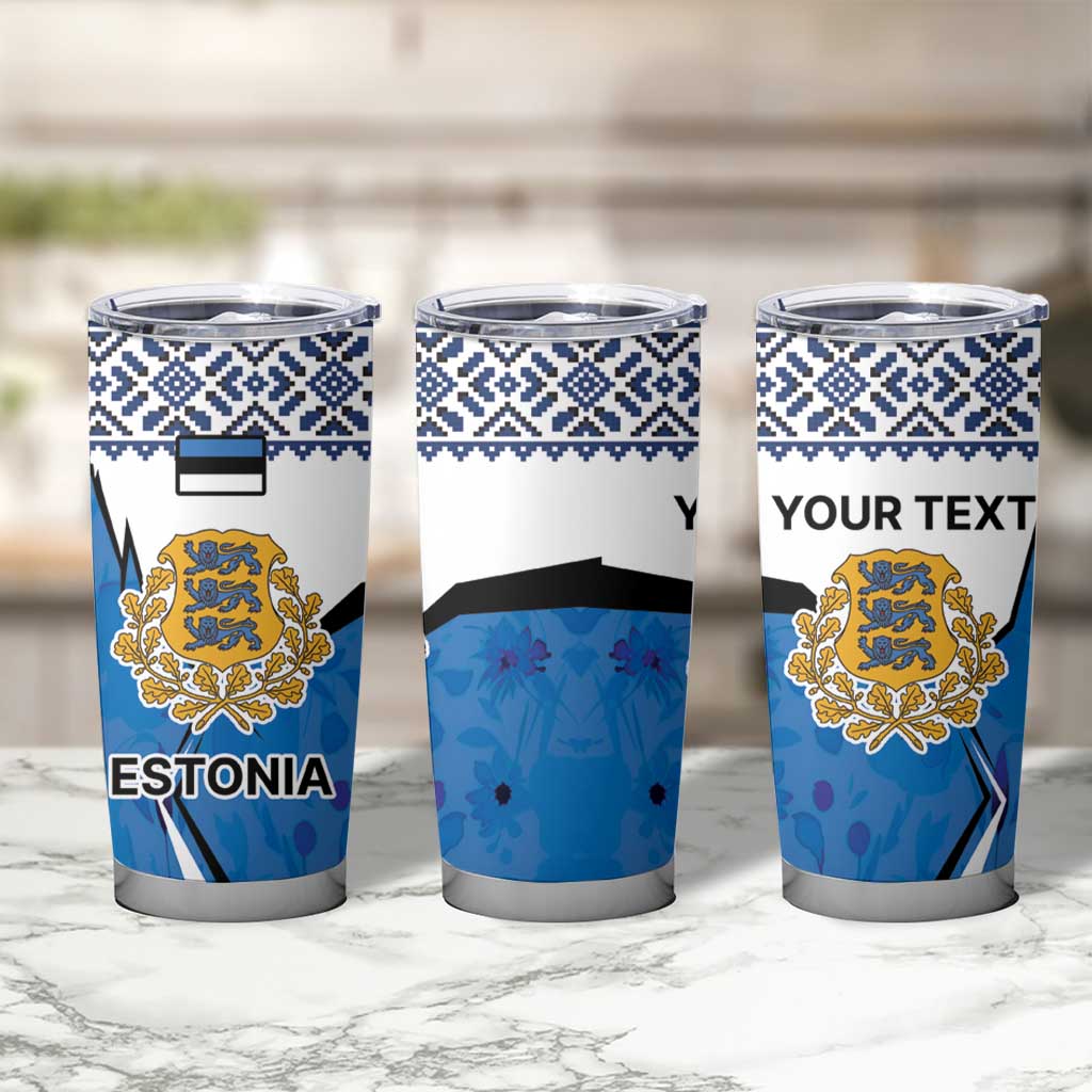 Estonia Coat of arms Personalized Tumbler Cup Eesti riigivapp