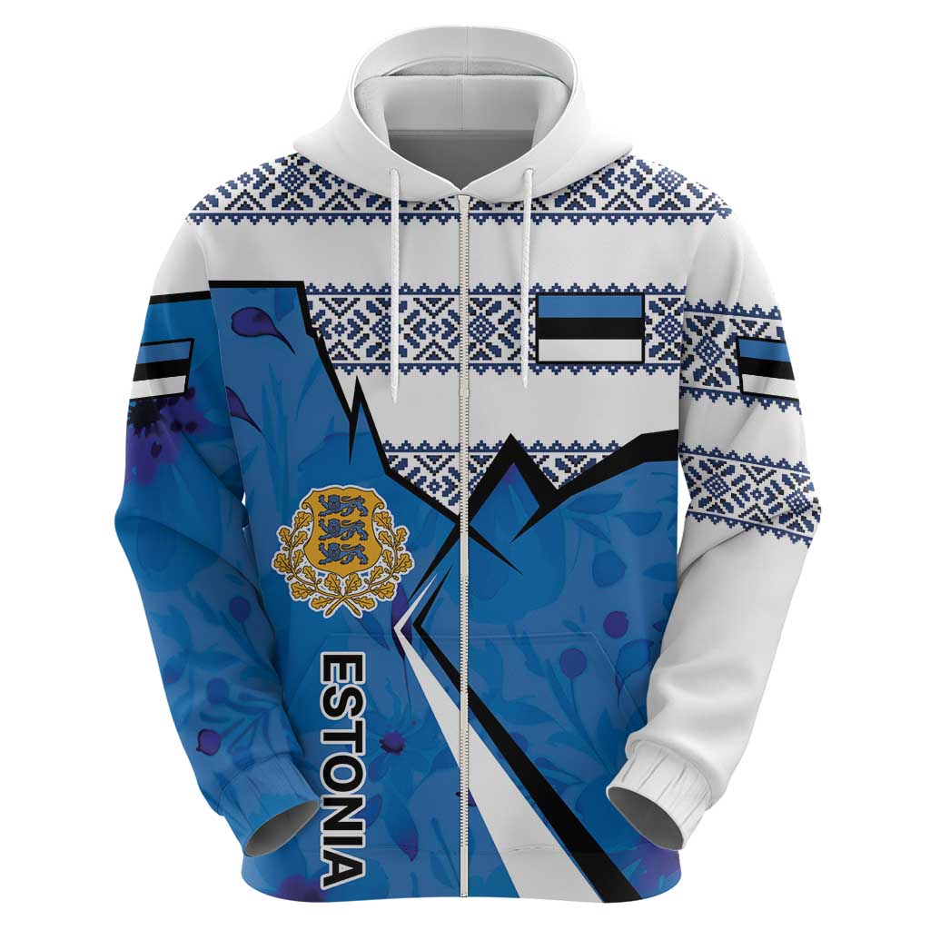 Estonia Coat of arms Personalized Zip Hoodie Eesti riigivapp