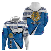 Estonia Coat of arms Personalized Zip Hoodie Eesti riigivapp