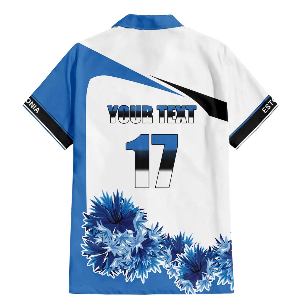 Estonia Grey Wolf and Cornflower Family Matching Mermaid Dress and Hawaiian Shirt Estonia Flag