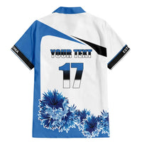 Estonia Grey Wolf and Cornflower Family Matching Mermaid Dress and Hawaiian Shirt Estonia Flag