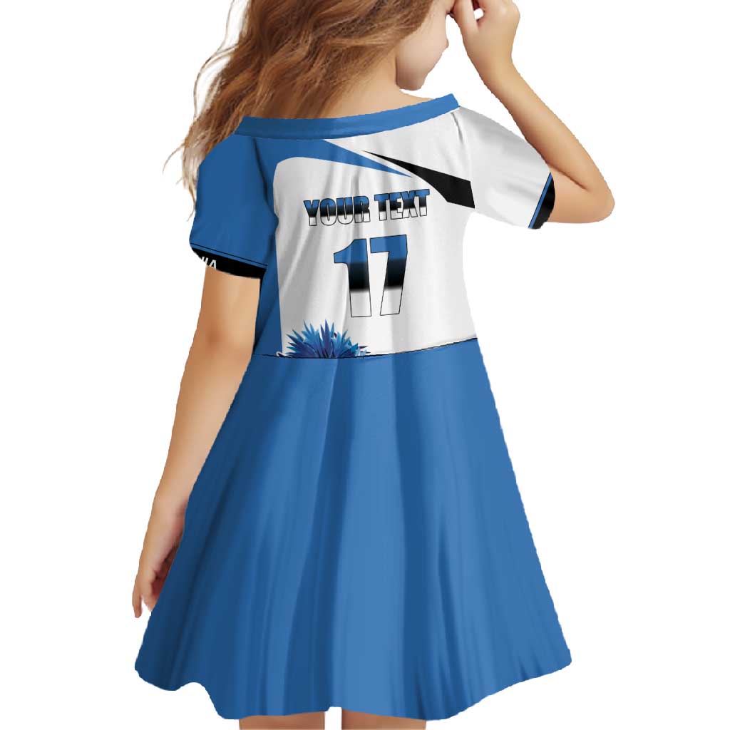 Estonia Grey Wolf and Cornflower Family Matching Summer Maxi Dress and Hawaiian Shirt Estonia Flag