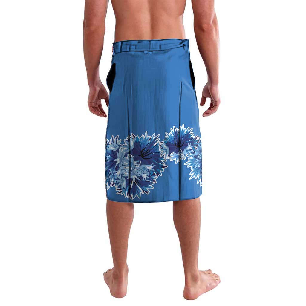 Estonia Grey Wolf and Cornflower Lavalava Estonia Flag