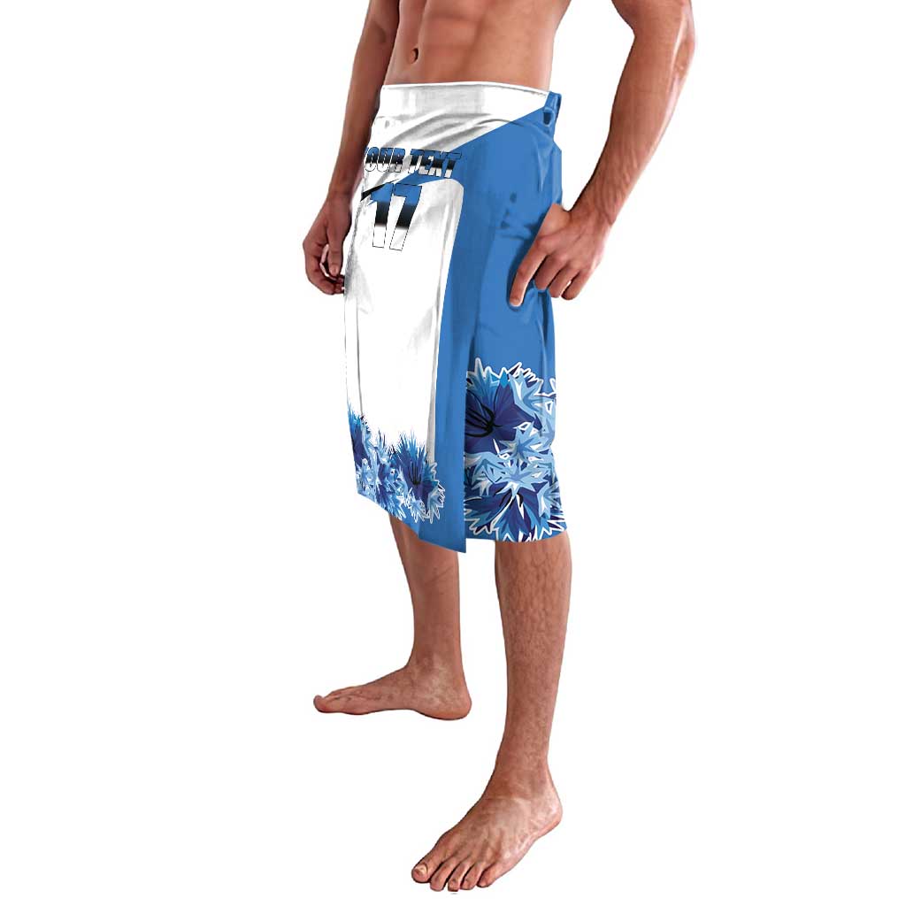 Estonia Grey Wolf and Cornflower Lavalava Estonia Flag