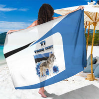 Estonia Grey Wolf and Cornflower Sarong Estonia Flag