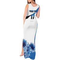 Estonia Grey Wolf and Cornflower Tank Maxi Dress Estonia Flag