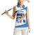 Estonia Grey Wolf and Cornflower Women Sleeveless Polo Shirt Estonia Flag