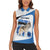 Estonia Grey Wolf and Cornflower Women Sleeveless Polo Shirt Estonia Flag