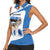 Estonia Grey Wolf and Cornflower Women Sleeveless Polo Shirt Estonia Flag