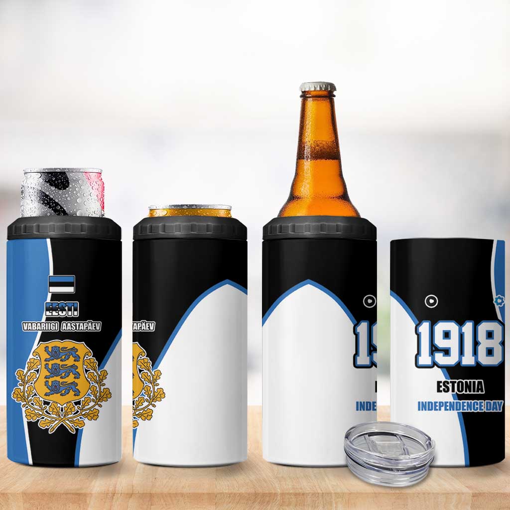 Estonia Independence day 4 in 1 Can Cooler Tumbler Eesti Vabariigi aastapaev