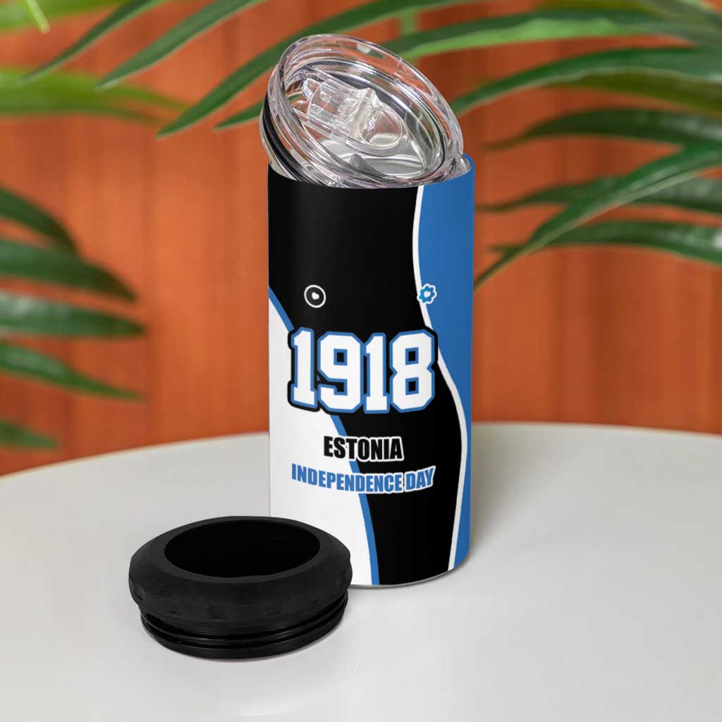 Estonia Independence day 4 in 1 Can Cooler Tumbler Eesti Vabariigi aastapaev