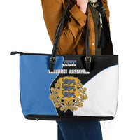 Estonia Independence day Leather Tote Bag Eesti Vabariigi Aastapaev