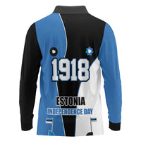 Estonia Independence day Long Sleeve Polo Shirt Eesti Vabariigi Aastapaev
