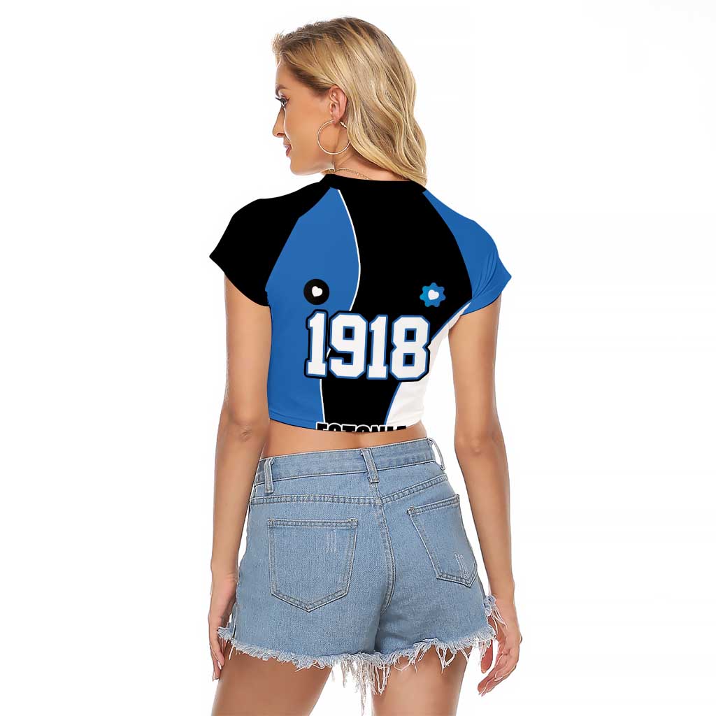 Estonia Independence day Raglan Cropped T Shirt Eesti Vabariigi Aastapaev