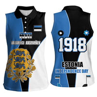 Estonia Independence day Women Sleeveless Polo Shirt Eesti Vabariigi Aastapaev