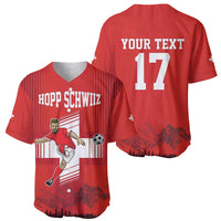Custom Switzerland Football Baseball Jersey Hopp Schwiiz!