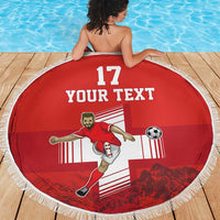 Custom Switzerland Football Beach Blanket Hopp Schwiiz!