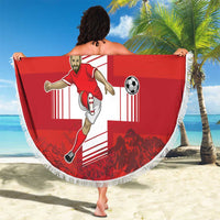Custom Switzerland Football Beach Blanket Hopp Schwiiz!