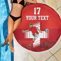Custom Switzerland Football Beach Blanket Hopp Schwiiz!