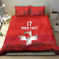 Custom Switzerland Football Bedding Set Hopp Schwiiz!