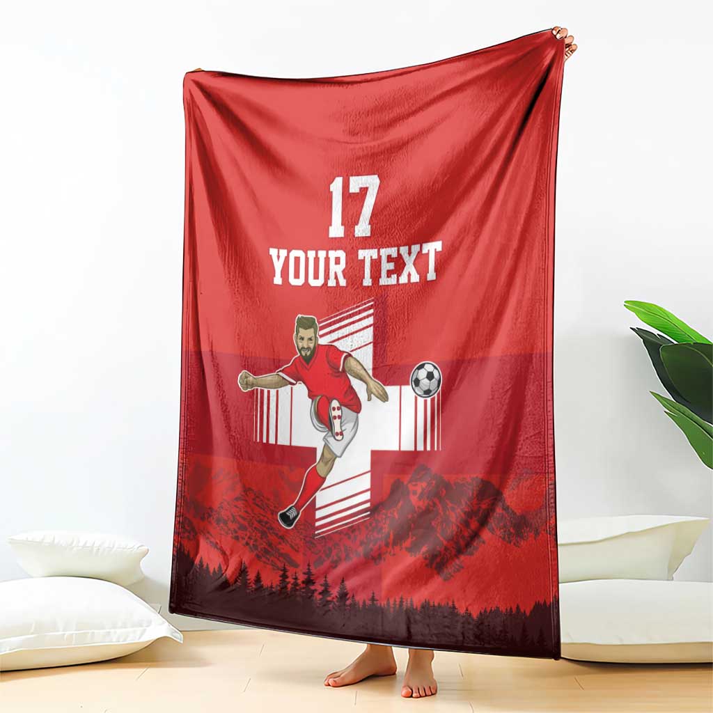 Custom Switzerland Football Blanket Hopp Schwiiz!