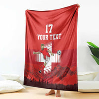 Custom Switzerland Football Blanket Hopp Schwiiz!
