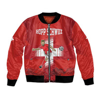 Custom Switzerland Football Bomber Jacket Hopp Schwiiz!
