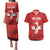 Custom Switzerland Football Couples Matching Puletasi and Hawaiian Shirt Hopp Schwiiz!