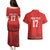 Custom Switzerland Football Couples Matching Puletasi and Hawaiian Shirt Hopp Schwiiz!
