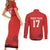 Custom Switzerland Football Couples Matching Short Sleeve Bodycon Dress and Long Sleeve Button Shirt Hopp Schwiiz!