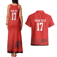 Custom Switzerland Football Couples Matching Tank Maxi Dress and Hawaiian Shirt Hopp Schwiiz!