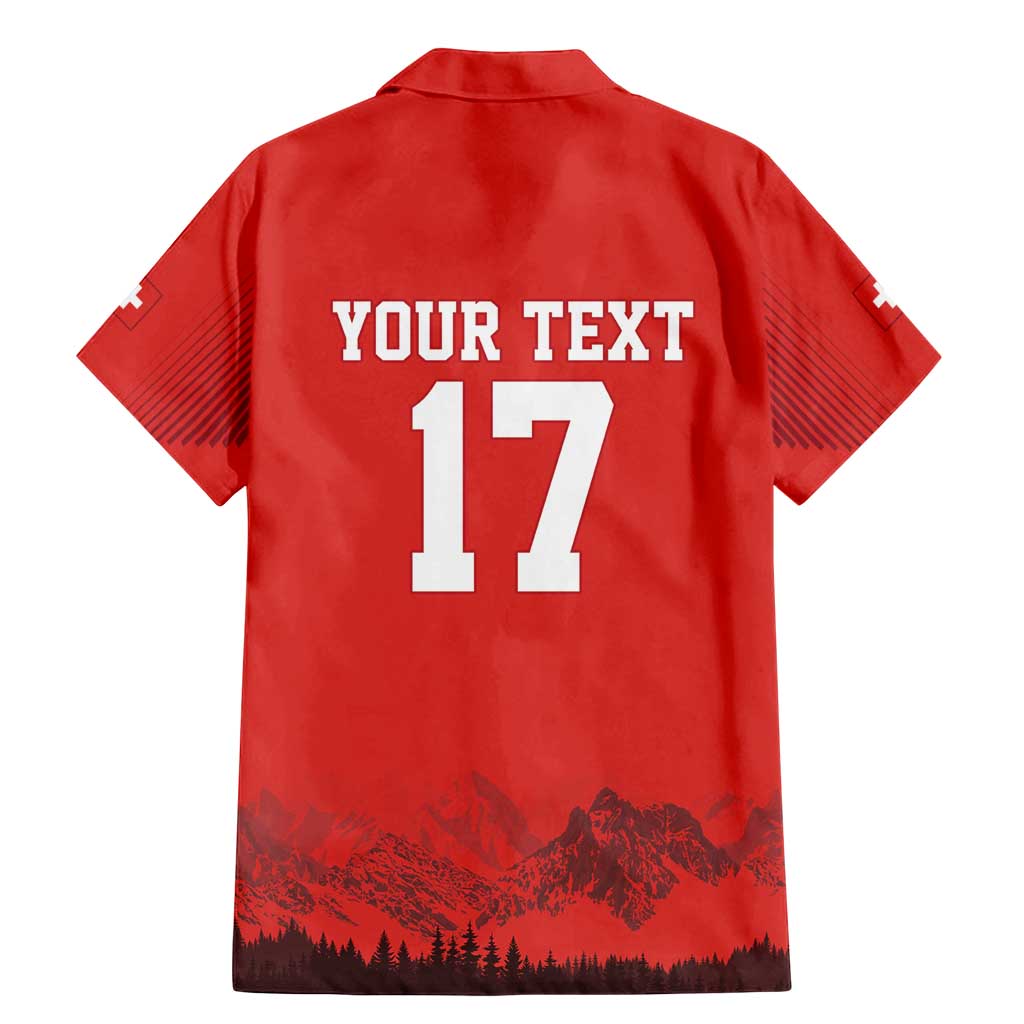 Custom Switzerland Football Family Matching Mermaid Dress and Hawaiian Shirt Hopp Schwiiz!