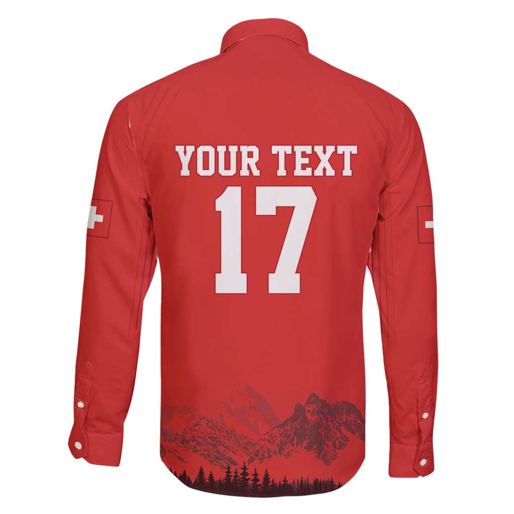 Custom Switzerland Football Family Matching Mermaid Dress and Hawaiian Shirt Hopp Schwiiz!