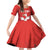 Custom Switzerland Football Family Matching Off Shoulder Short Dress and Hawaiian Shirt Hopp Schwiiz!