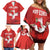 Custom Switzerland Football Family Matching Off Shoulder Short Dress and Hawaiian Shirt Hopp Schwiiz!