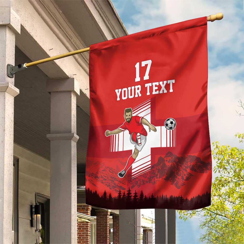 Custom Switzerland Football Garden Flag Hopp Schwiiz!