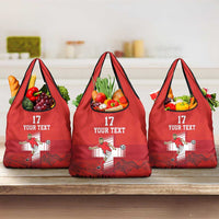 Custom Switzerland Football Grocery Bag Hopp Schwiiz!