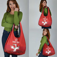 Custom Switzerland Football Grocery Bag Hopp Schwiiz!