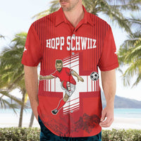Custom Switzerland Football Hawaiian Shirt Hopp Schwiiz!