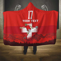 Custom Switzerland Football Hooded Blanket Hopp Schwiiz!