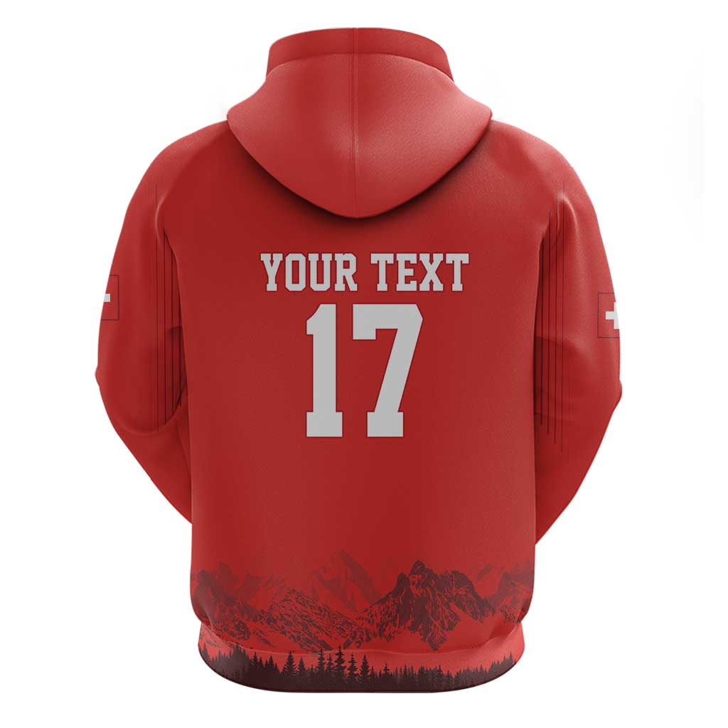 Custom Switzerland Football Hoodie Hopp Schwiiz!