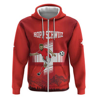 Custom Switzerland Football Hoodie Hopp Schwiiz!