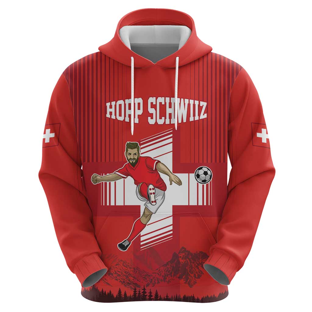 Custom Switzerland Football Hoodie Hopp Schwiiz!