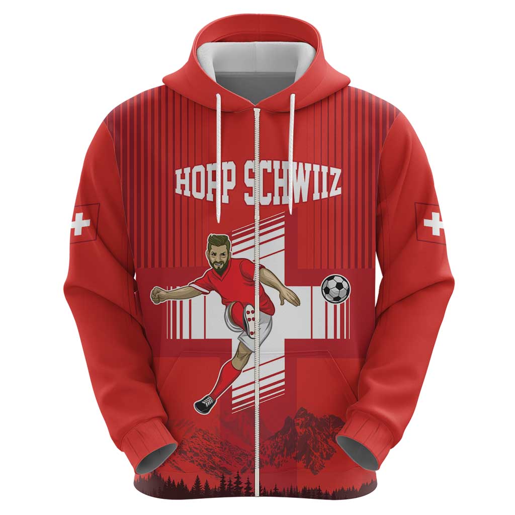 Custom Switzerland Football Hoodie Hopp Schwiiz!