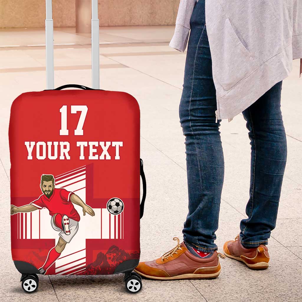 Custom Switzerland Football Luggage Cover Hopp Schwiiz!