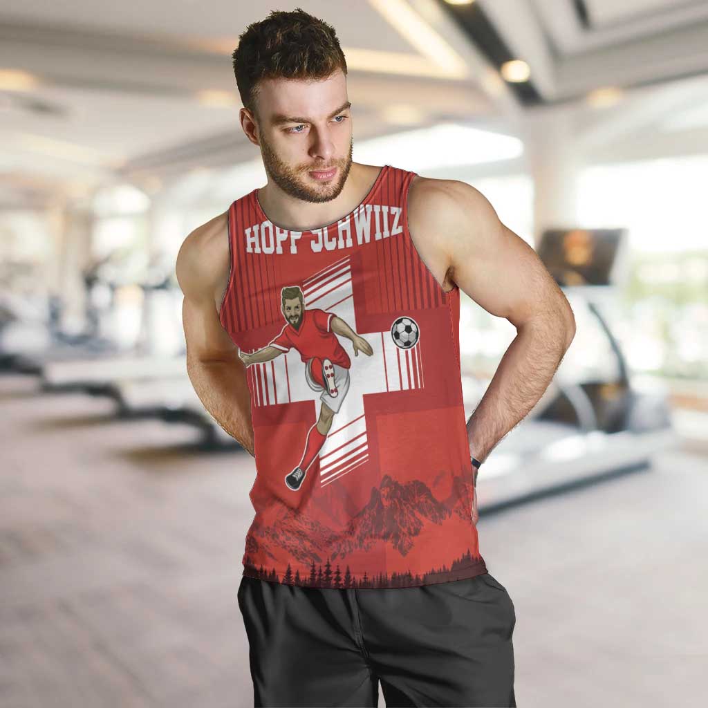 Custom Switzerland Football Men Tank Top Hopp Schwiiz!