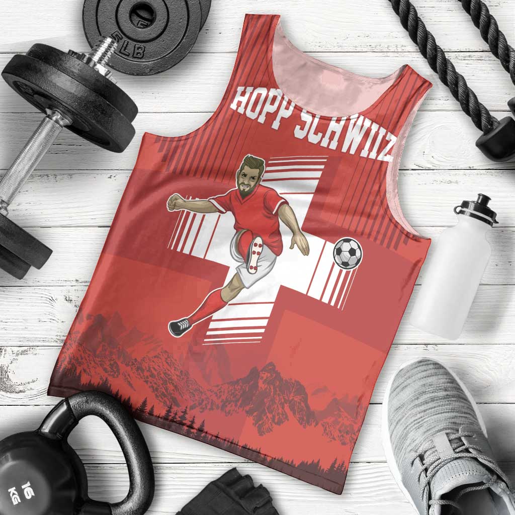 Custom Switzerland Football Men Tank Top Hopp Schwiiz!