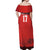 Custom Switzerland Football Off Shoulder Maxi Dress Hopp Schwiiz!