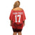 Custom Switzerland Football Off Shoulder Short Dress Hopp Schwiiz!